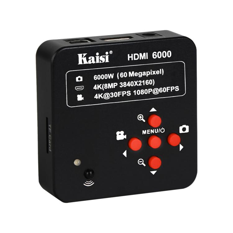 Kaisi HDMI 6000 HDMI / USB doppia interfaccia 60MP 4K Ultra HD microscopio telecamera industriale, US Plug, EU Plug Kaisi HDMI 6000 HDMI / USB doppia interfaccia 60MP 4K Ultra HD microscopio telecamera industriale, US Plug, EU Plug